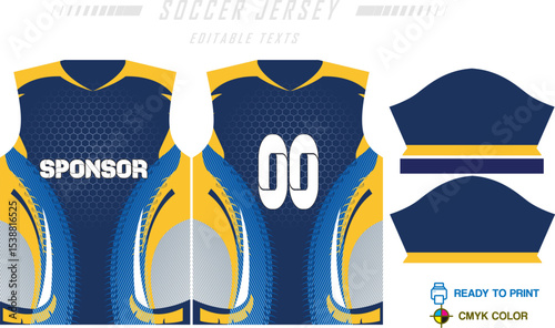 Soccer jersey template design for football.
