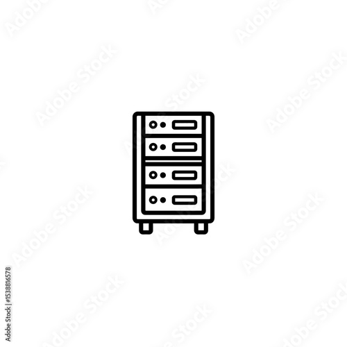 Outline server displays information technology data center equipment