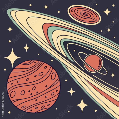 Abstract Galaxy and Space – Vector Illustration