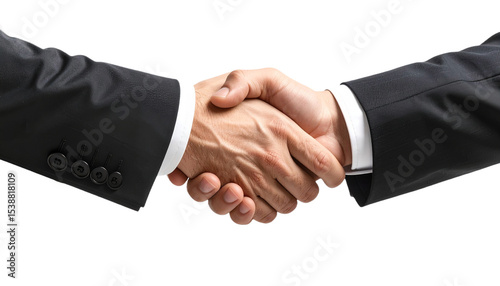 handshake isolated on white background