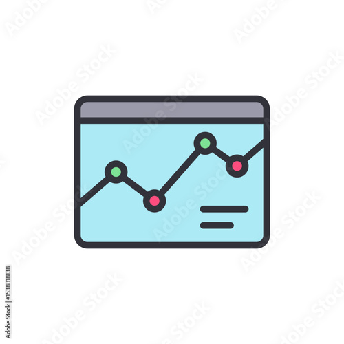 Stylized Graph Presentation Displaying Business And Financial Statistics