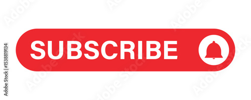 YouTube Subscribe Button Vector Set – Like, Notification Bell, and Click Cursor Icons,  Vector illustration.