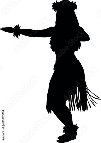 Hawaiian Hula Dancer Silhouette: Tropical Island Culture