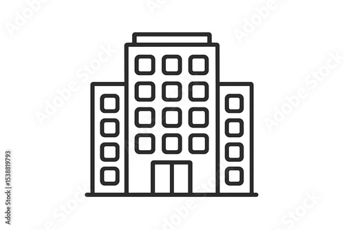 Modern office building design showcasing sleek architecture and numerous windows in a bustling urban environment