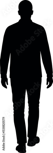 Man Walking Silhouette: Pedestrian, Urban Commuter