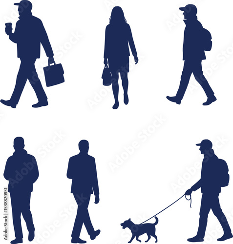City Walker Silhouettes: Commute, Lifestyle, Pet