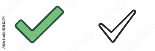 Checkmarks representing completed tasks or confirmations for productivity and organization in daily life