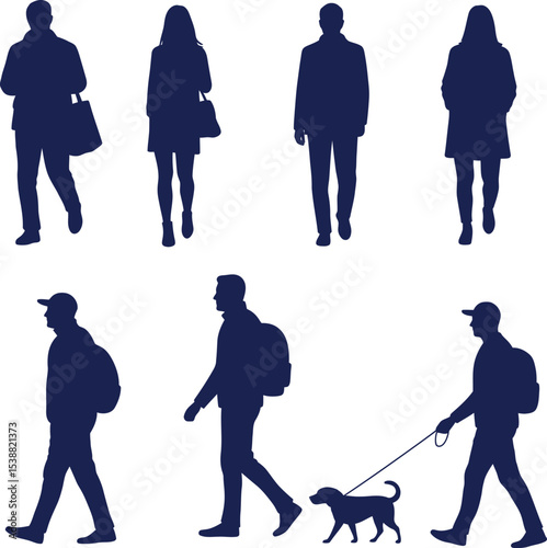 City Walker Silhouettes: Commute, Lifestyle, Pet