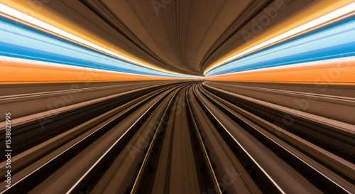 Wallpaper Mural A Railway Journey Through Time and Space in the Tunnel Torontodigital.ca