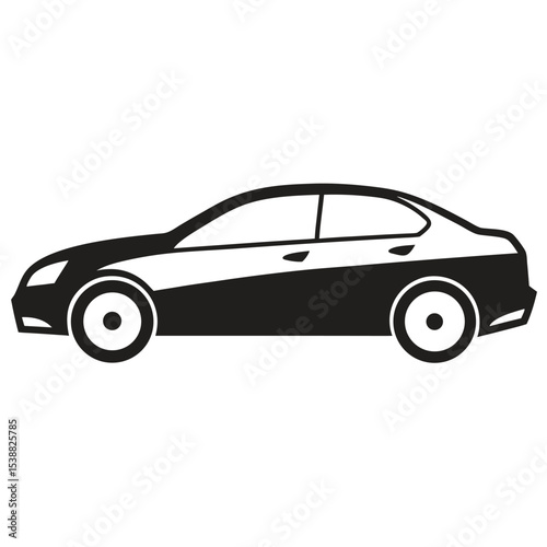 Modern car design in cmyk and grayscale