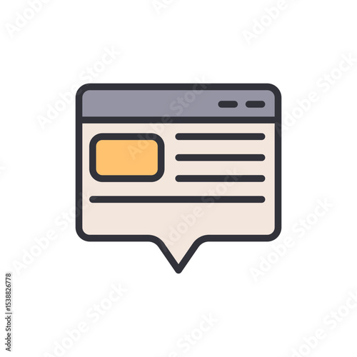 Creative Design Of Online Website Information Bubble With Pointer