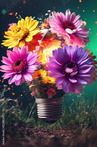 Illuminated Floral Light Bulb