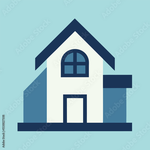 House icon set black home building architect designs