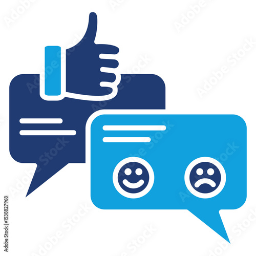 Feedback Flat Blue Icon