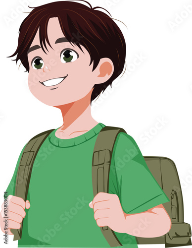 boy go to school