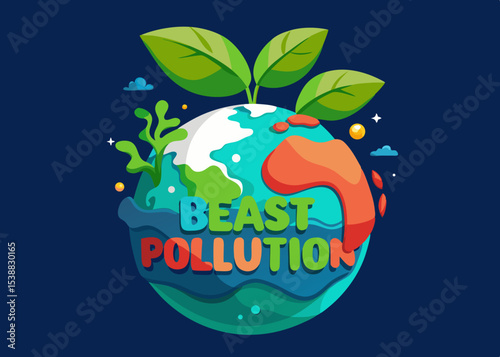 Beast pollution earth environmental graphic