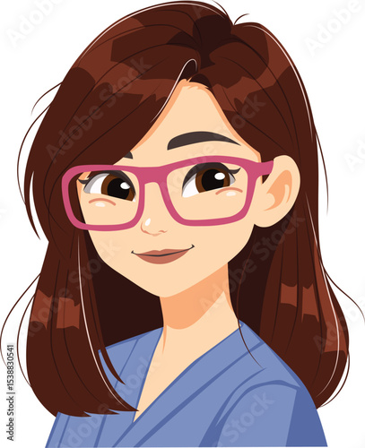 asian woman with glasses