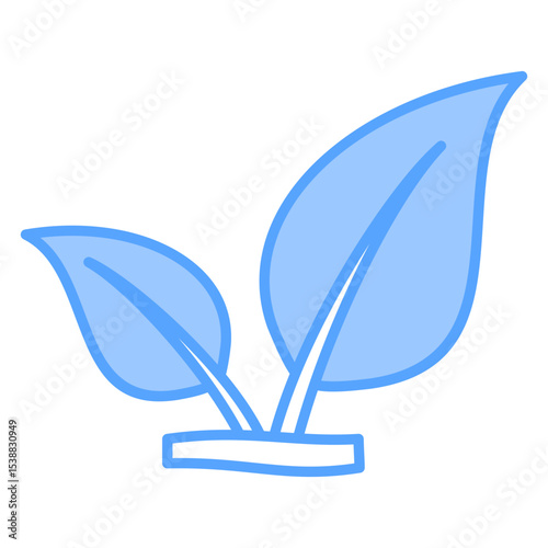 Leaves Blue Icon