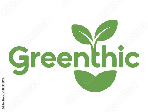 Greenthic Logo Featuring Leaves, Representing Sustainability