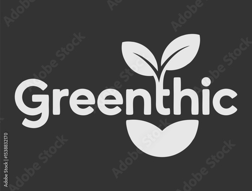Greenthic Logo Featuring Leaves, Representing Sustainability