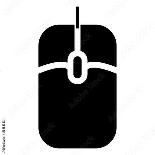 vector illustration of a mouse computer
