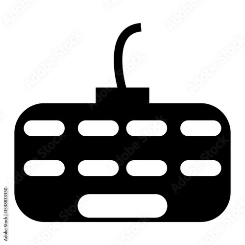 keyboard computer glyph icon vector