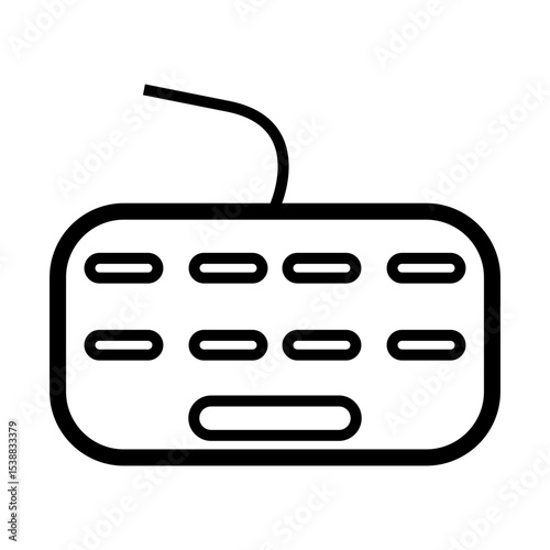 keyboard outline icon vector illustration
