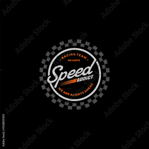 speed racing logo vector illustration