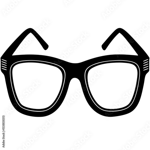 Reading Glasses Vector Illustration | Generative AI & Linocut Silhouette Design