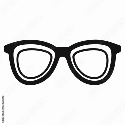 Reading Glasses Vector Illustration | Generative AI & Linocut Silhouette Design