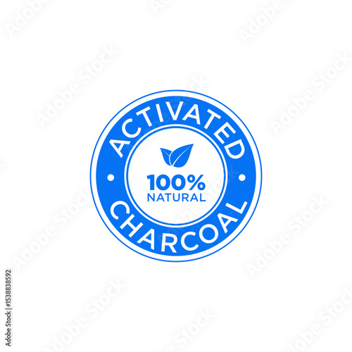 Activated Charcoal Icon Vector Stamp