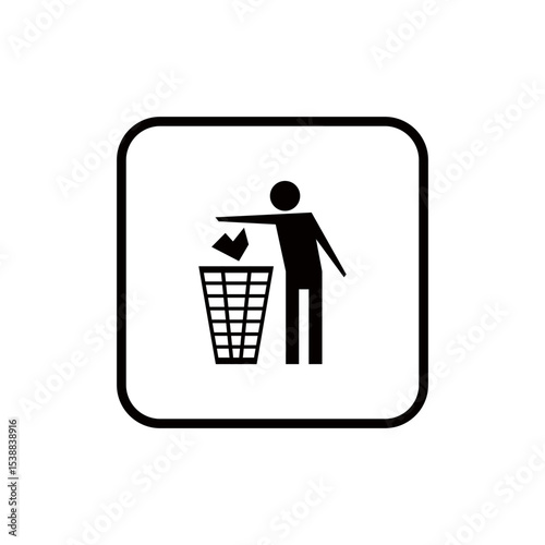 Recycle Keep Dry Sign Icon Vector Symbol Black