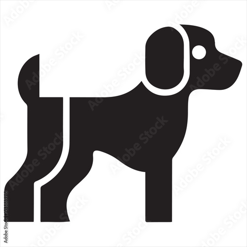 Minimalist Silhouette Dog Logo Design: High-Quality Vector Art for Professional Branding, Digital Logos, and Modern Projects