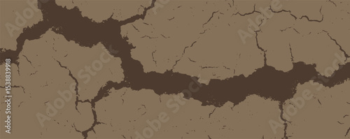 Cracked earth texture during drought showcasing stark patterns and dry soil conditions in a barren landscape
