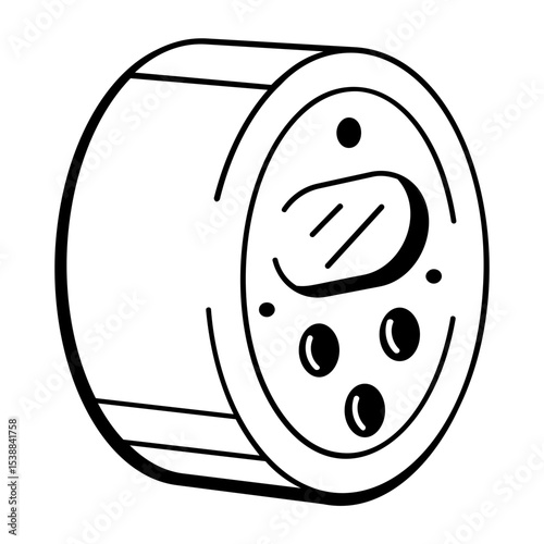 A sketchy style icon depicting a smart sensor 
