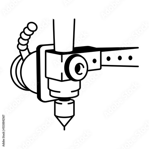 A sketchy style icon of cnc machine
