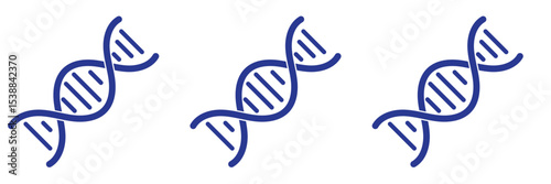 Dna icon on light background. Genetic symbol. Biology, chemistry, science, chromosome, molecule, biotechnology, cell, laboratory. Outline, flat and colored style. Flat design. Vector illustration.