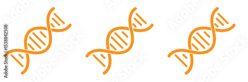 Dna icon on light background. Genetic symbol. Biology, chemistry, science, chromosome, molecule, biotechnology, cell, laboratory. Outline, flat and colored style. Flat design. Vector illustration.