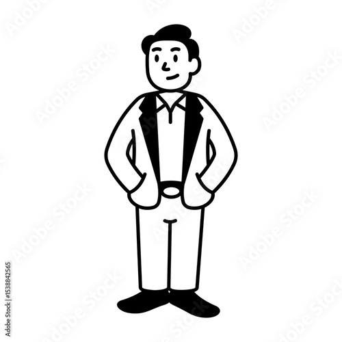 A doodle style icon of floor manager
