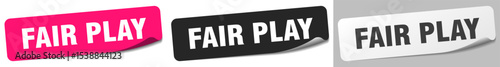 fair play sticker. fair play sticker set on white background