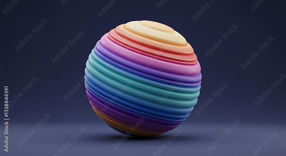 Obraz premium Rainbow Sphere on Dark Background