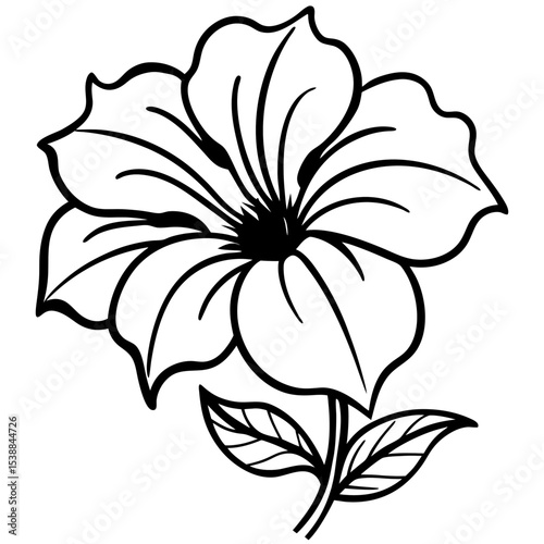 Minimal Petunia Illustration