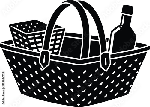 shopping basket vector illustration