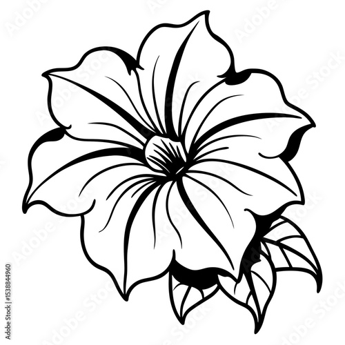 Minimal Petunia Illustration