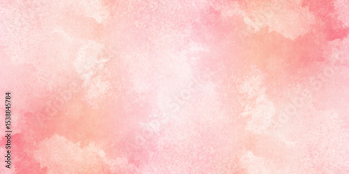 Beautiful watercolor art background. Pink and yellow shades aquarelle painted paper textured stain element for text design, Watercolor texture for cards, flyers, poster, banner background.