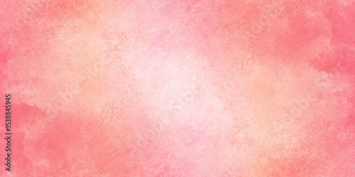 Beautiful watercolor art background. Pink and yellow shades aquarelle painted paper textured stain element for text design, Watercolor texture for cards, flyers, poster, banner background.