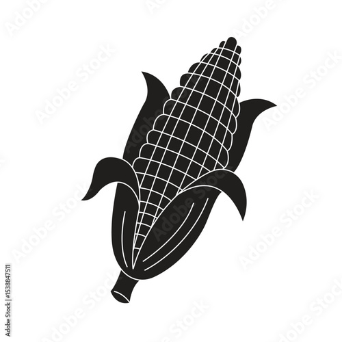 corn silhoutte vector design