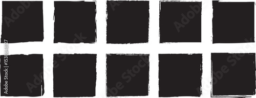 A versatile collection of colorful brush textures and bold shapes including circles and squares, perfect for digital art, posters, or abstract backdrops.