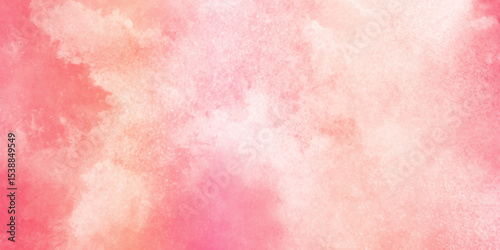 Beautiful watercolor art background. Pink and yellow shades aquarelle painted paper textured stain element for text design, Watercolor texture for cards, flyers, poster, banner background.