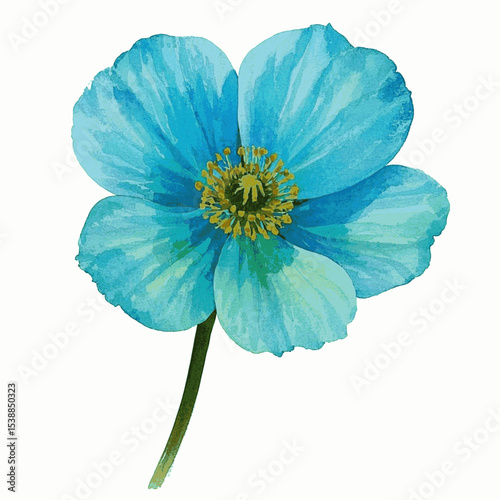 Floral Flow flower isolated watercolor vector illustration svg